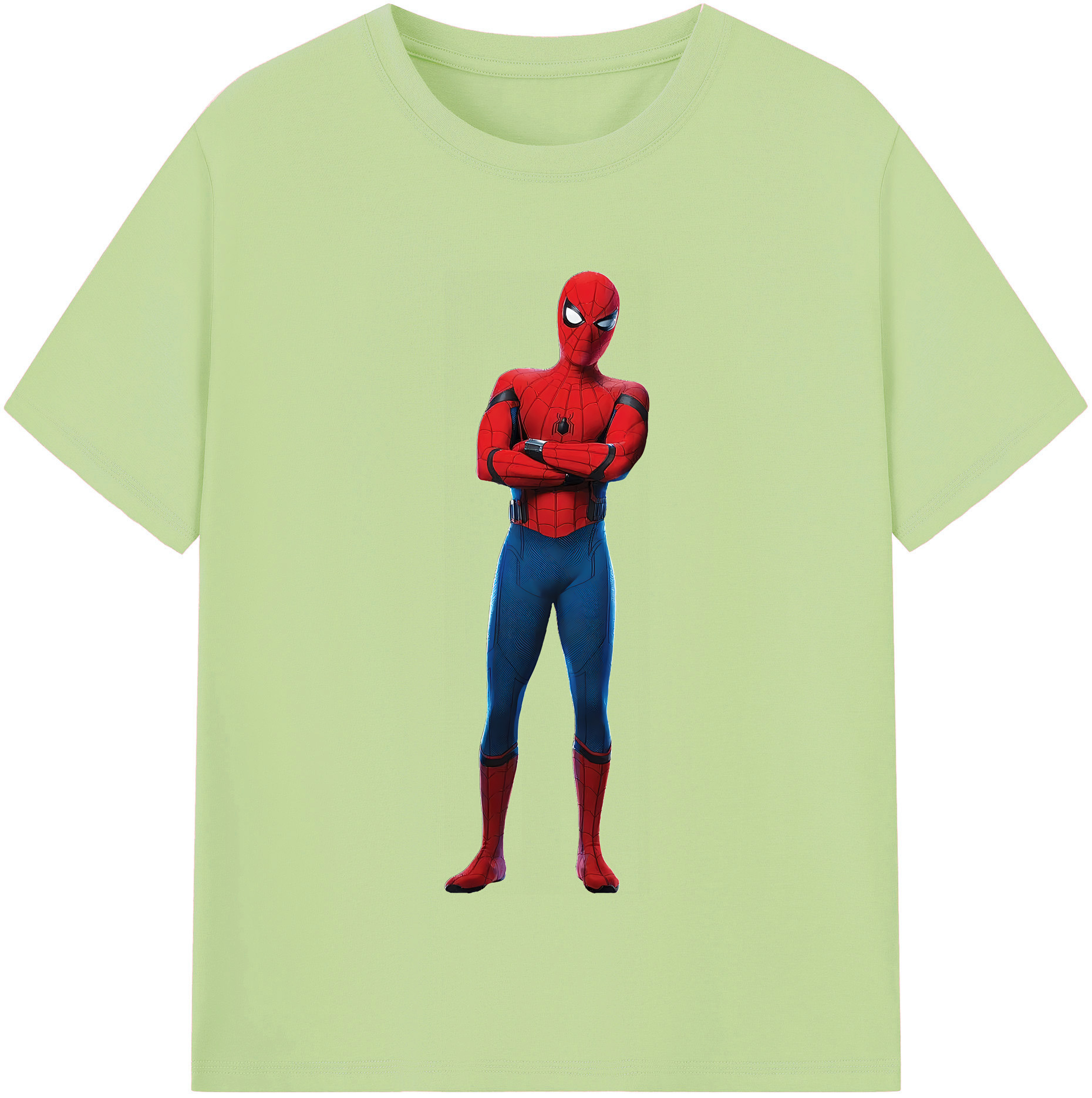 （画像用） Spider Man スパイダーマン 綿100％半袖Tシャツ（フロントプリント）